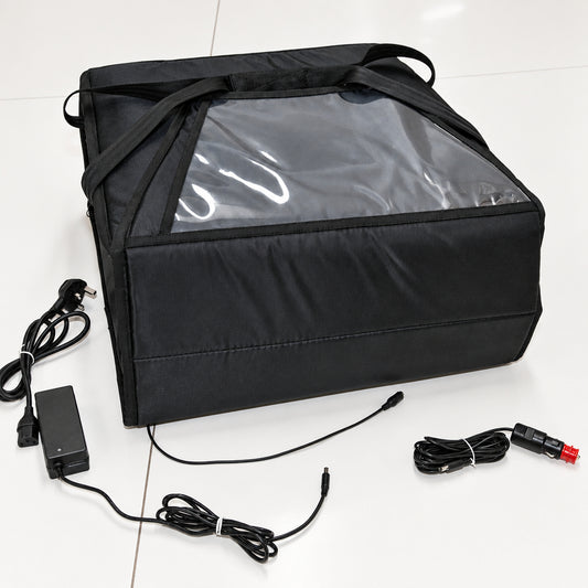 Heated Pizza Delivery Bag Complete Set, Large 12V