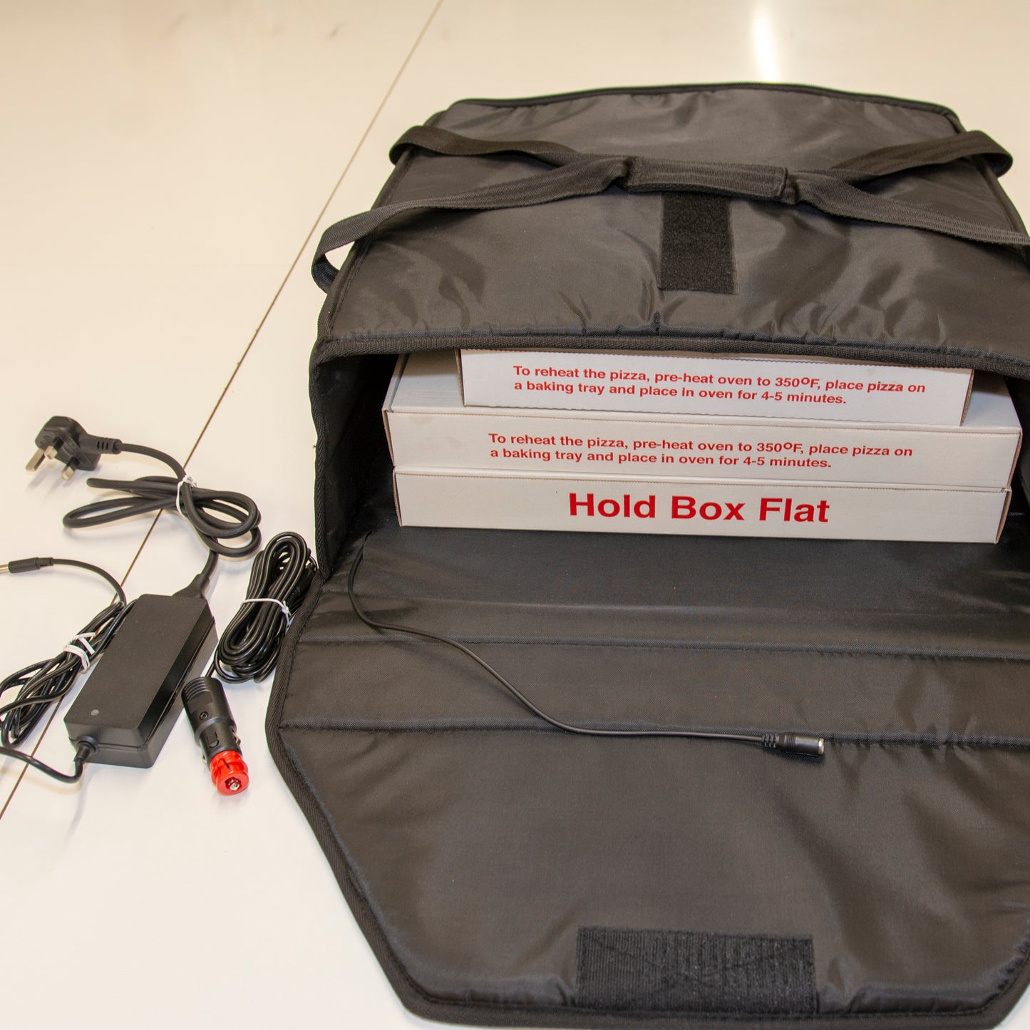 Heated Pizza Delivery Bag Complete Set, Small 12V