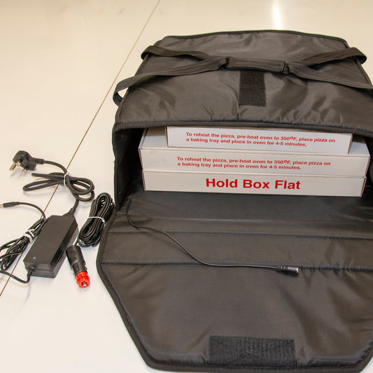 Heated Pizza Delivery Bag Complete Set, Small 12V