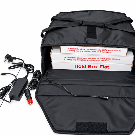 Heated Pizza Delivery Bag Complete Set, Small 12V